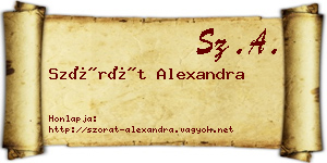 Szórát Alexandra névjegykártya