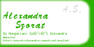 alexandra szorat business card